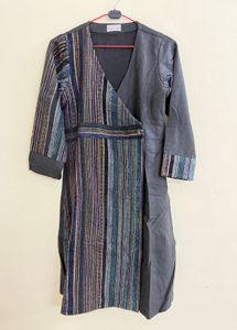 Stylish Striped warm winter dress