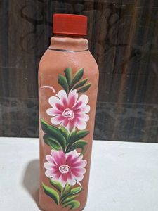 Hand-Painted Terracotta Bottle