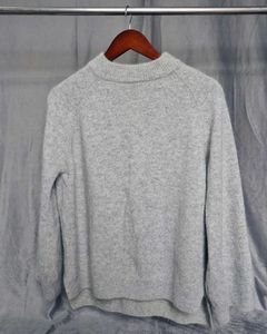 Gray Mock Neck Sweater