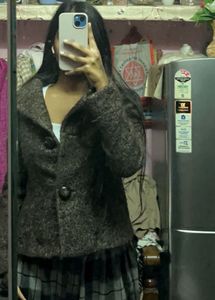 Brown Wool Blend Jacket