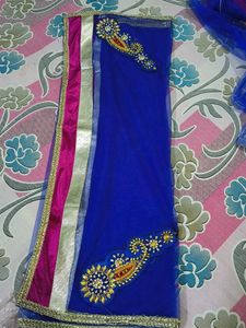 Embellished Anarkali suit with dupatta