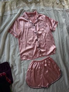 Thailand imported Satin Pajama Set - Pink