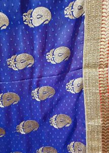 Red &amp; Blue Partywear Saree