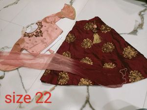 Elegant Girls' Lehenga Choli Set