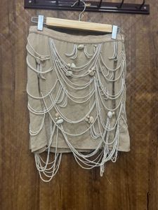 Beaded Fringe Mini Skirt(Brand new )
