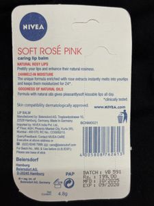 Nivea Soft Rose Pink Lip Balm