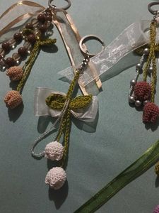 Handmade Beaded Crochet Keychain Charms (Set of 1)
