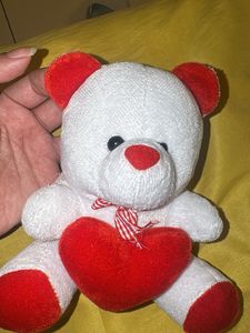 Cute White Teddy Bear with Heart Soft toy