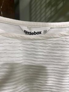 Littlebox Off White Textured Top - XS
