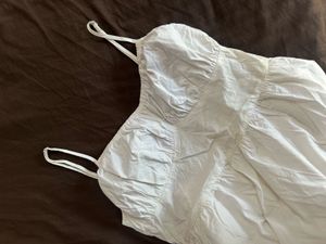 White Spaghetti Strap Mini Dress