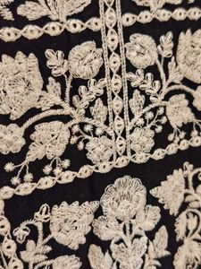 Elegant Black Embroidered Kurta Set