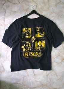 Black "Delusional" Graphic T-Shirt
