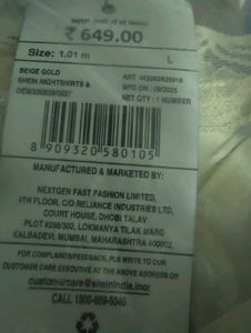 Shein Satin Sleep Dress
