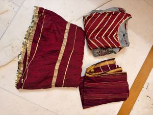 Maroon Kurta Set with Dupatta