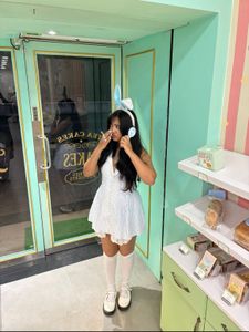 Cute Blue Gingham Babydoll Dress