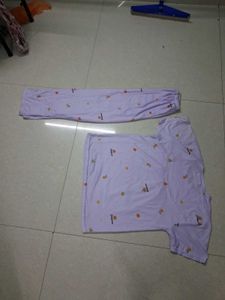 Cute Lavender Fruit Print Pajama Set