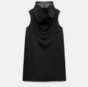 ZARA Sleek Black Sleeveless Tunic dress