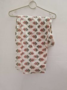 floral print neck pattern kurti pent set