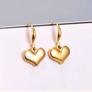 Anti Tarnish Heart Themed Drop Earring