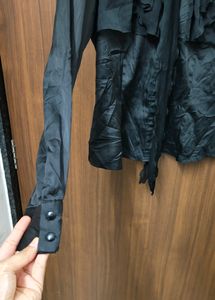 Black Korean Shirt For Ladies