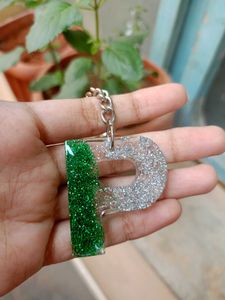 Resin P latter Keychain