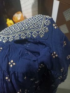 Stylish Blue Cotton Kurta Set with Dupatta