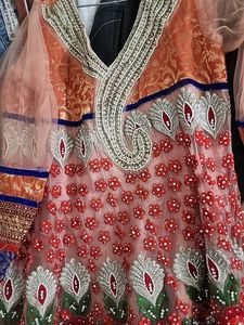 Floor Length Anarkali SUIT With Net Dupatta