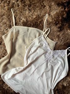 Lace Trim Camisole Set