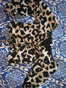 Stylish Animal Print Crop Top