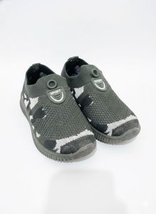 Kids Black Camo Slip-On Sneakers