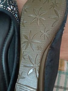 New velvet Sparkling Blue Ballerinas size 38