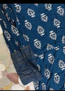Stylish Blue Printed Kurta Set