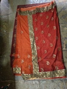 Beautiful Orange Ethnic Saree