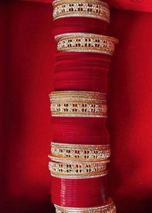 Red & Gold Chura Set-2’6 & 2’8