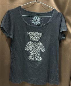 Cute Teddy Bear Rhinestone T-Shirt