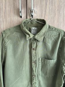 Wrogn Causal Olive Green Shirt