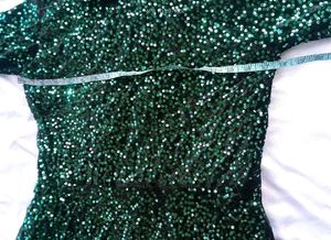 Sparkling Emerald Green Sequin gown