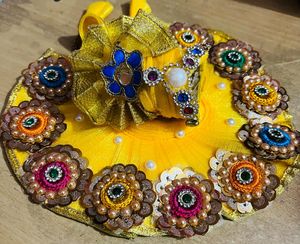 Laddu Gopal Fancy Pagdi Set Dress Fabric Net