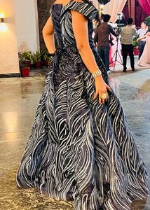 Stunning Black Sequin Evening Gown
