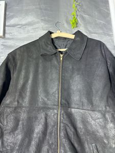 Black Suede Bomber Jacket