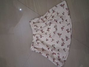 pyjama short floral skirt
