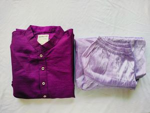 Purple Festive Kurta Set (Men's)