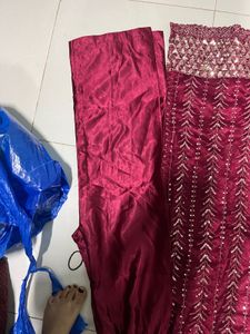 Embellished Maroon Lehenga Choli