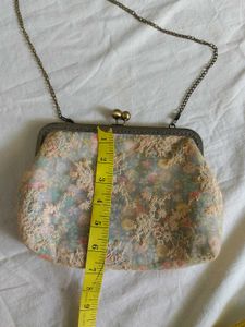 Vintage Floral Lace Clutch Bag
