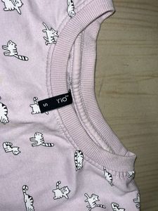 Pink Bunny Print Sweatshirt