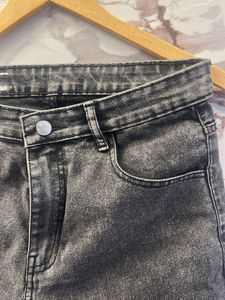 Gray High west Wide Leg Jeans Waist-28
