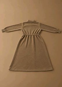 KHAKI BROWN LONG SHIRT DRESS