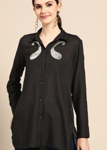 Black Shirt Kurta