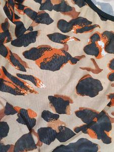Shein Leopard Print Mesh Top
