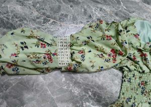 Floral Print Smocked Peplum Top